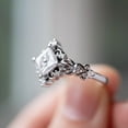 thumbnail image 2 of Gems Jewels 1 Ct Princess Cut White Diamond Wedding Engagement 14K White Gold Plated 925 Sterling Silver For Women's -10, 2 of 4