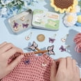 thumbnail image 3 of 1 Set 12 Pcs Butterfly Stitch Markers Kits Crochet Stitch Marker Butterfly Knitting Needles Stoppers Needles Point Protectors Brass Pins Stitch Markers for Knitting Quilting Sewing DIY, 3 of 6