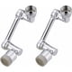 thumbnail image 1 of Paquete de 2 extensores de grifo giratorios de 1080 grados, rotación de 1080 grados, filtro antisalpicaduras universal para cocina, baño, extensor de grifo de modo dual, cromado, 1 of 5
