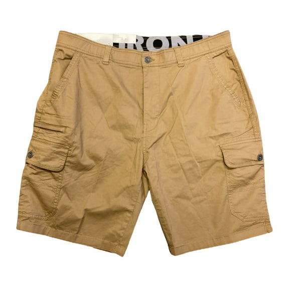 Iron Co. Men's Comfort Waistband Regular Fit Stretch Cargo Short (Vintage Tobacco, 40)