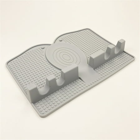 

Kitchen Gadgets Silicone Spatula Rack Anti-fouling Draining Spatula Mat Kitchen Storage Rack