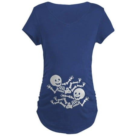 

CafePress - Halloween Twin Skeletons Maternity Dark T Shirt - Maternity Dark T-Shirt