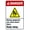 Warning Sign 4, variant on Moving Gate Sign (Can Cause Serious Injury or Death) - 8"x12" Gate Security Metal Decor for Business Home Garage Street Wall Safety