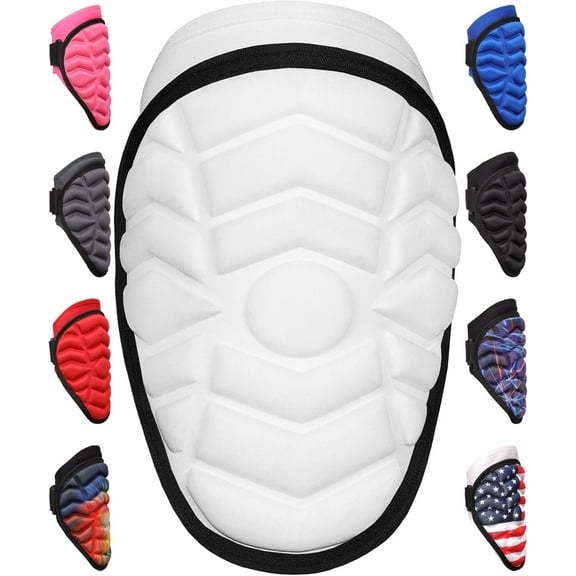 Exxact Sports Defender Baseball Elbow Guard, Batters Softball Elbow Guard Baseball Youth & Adult with Adjustable Straps - (White, Youth)