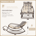thumbnail image 4 of RADIATA Indoor Rocking Lounge Chair with Footrest and Cushion, Reclining Comfort Rocker, 400 lbs Capacity, Beige, 4 of 8