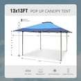 thumbnail image 5 of Alpha Joy 13'x13 Pop Up Canopy Tent Outdoor Event Camping Instant Tent with Roller Bag, Blue, 5 of 8