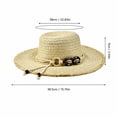 thumbnail image 3 of Yifymode Womens Beach Sun Straw Hat Summer Floppy Wide Brim Foldable Packable | Packable & Travel Friendly：Suitable for beach, outdoor activities, 3 of 6