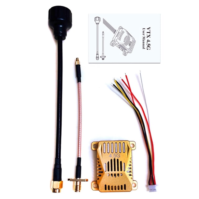 Kit FPV VTX de 4,5 G y 2,5 W, Transmisor de Vídeo FPV de 16 Canales para Dron de Carreras FPV RC, Transmisión de Alcance