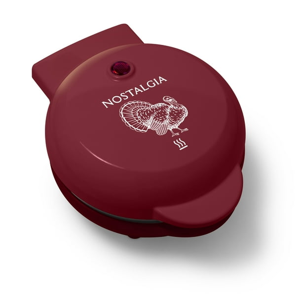 Nostalgia My Mini Turkey Waffle Maker, Cranberry