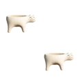 thumbnail image 4 of Ounissouiy Cerámica y artesanía exquisita - Soporte de cerámica en forma de pata para estabilidad y durabilidad Bajo mantenimiento Creatividad Blanco 2Conjunto, 4 of 6