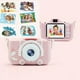 thumbnail image 4 of Cámara para niños, cámara de fotos digital selfie y cámara de vídeo con lente dual/pantalla de 2 pulgadas/tarjeta 1080P HD/16G TF, regalo de cumpleaños para niños (rosa), 4 of 7