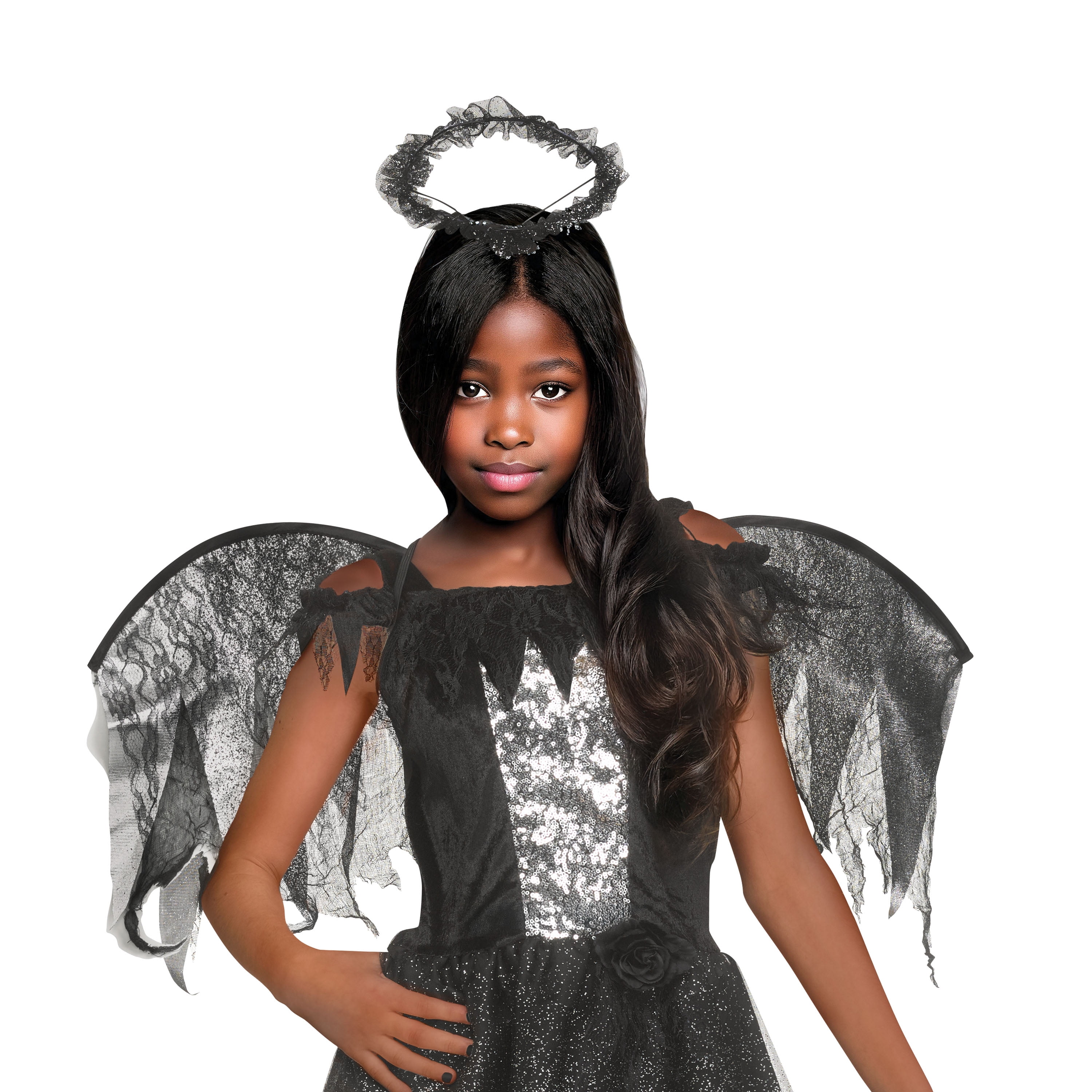Dark Angel Halloween Costume for Children, Girls' Size S (6/6X), by Way to Celebrate