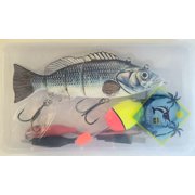 Joliano Robotic Swimming Lure Auto Electric Lure USB Rechargeable Swimbait Multi Jointed Segment Fishing Lure LED Light