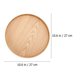 thumbnail image 2 of 1pc Round Fruit Tray Solid Wooden Cup Tray Teaboard Snack Tray (Log Color), 2 of 2