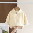 thumbnail image 2 of Gubotare Jacket for Baby Toddler Girls Fleece Hoodie Soft Fleece Sherpa Full-zip Jacket Size 6 12 Months,(Yellow 6-12 Months), 2 of 7