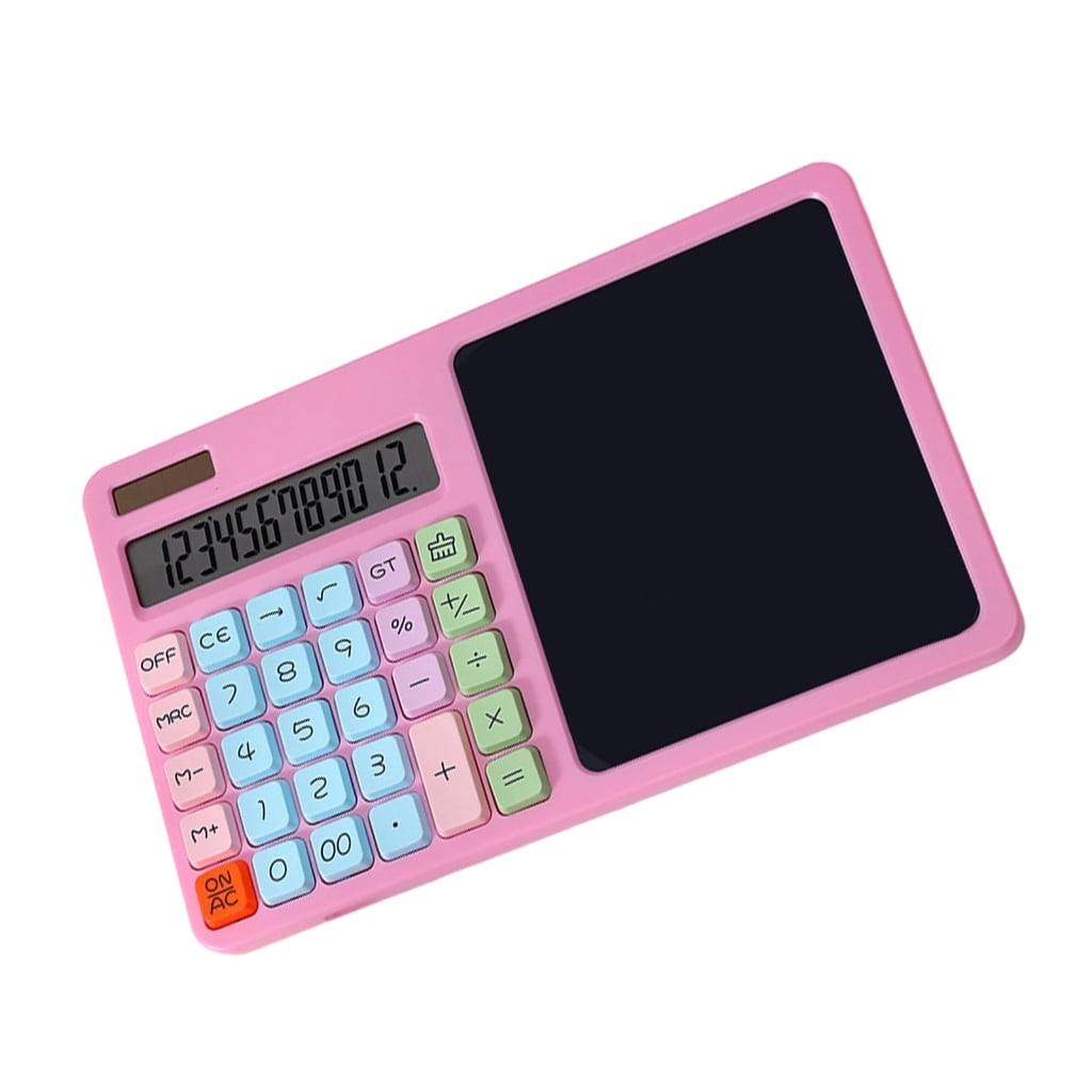 12 Digit Solar Calculator Large LCD Display With LCD Writing Board Scientific Calculator Standard Function Calculator