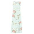 thumbnail image 7 of Ovticza Cute Summer Dresses for Women Trendy Boho Flowy Maternity Maxi Dresses Floral Tank Long Sundresses Sleeveless Cotton Linen Sundresses Over 50 with Pockets Light Blue 4XL, 7 of 7