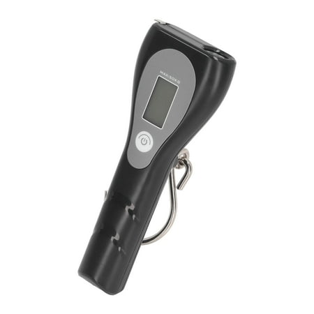 Yajisi Digital Luggage Scale, Portable Handheld Weight Scale with Ruler and Flashlight for Travel, 110 lbs / 50 kg Capacity, Silver/Black High Precision Sensor