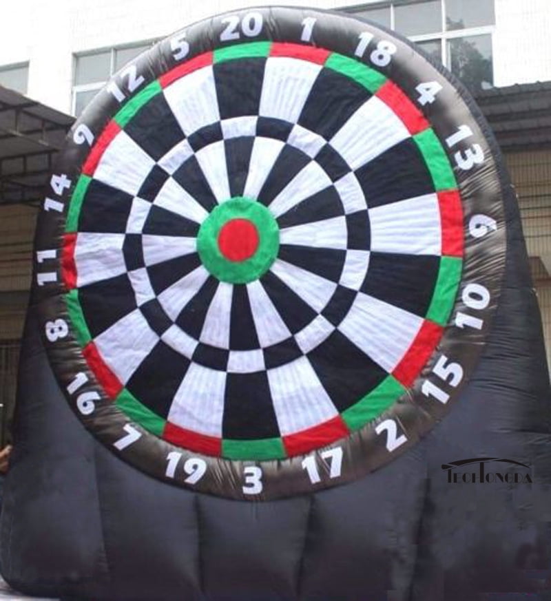 9.8ft/3m Inflatable Soccer Darts Board Football Dartboards Shooting Sports Football Kick Darts Game Giant Dartboard with 6pcs Ball and Electric Air Blower