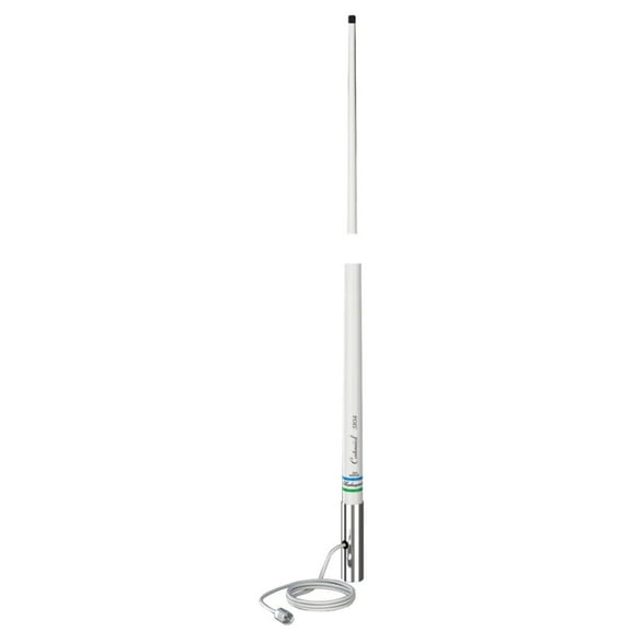 Shakespeare 5104 4' Centennial VHF Antenna – 3 dB Gain, White Fiberglass with 15' RG-58 Cable