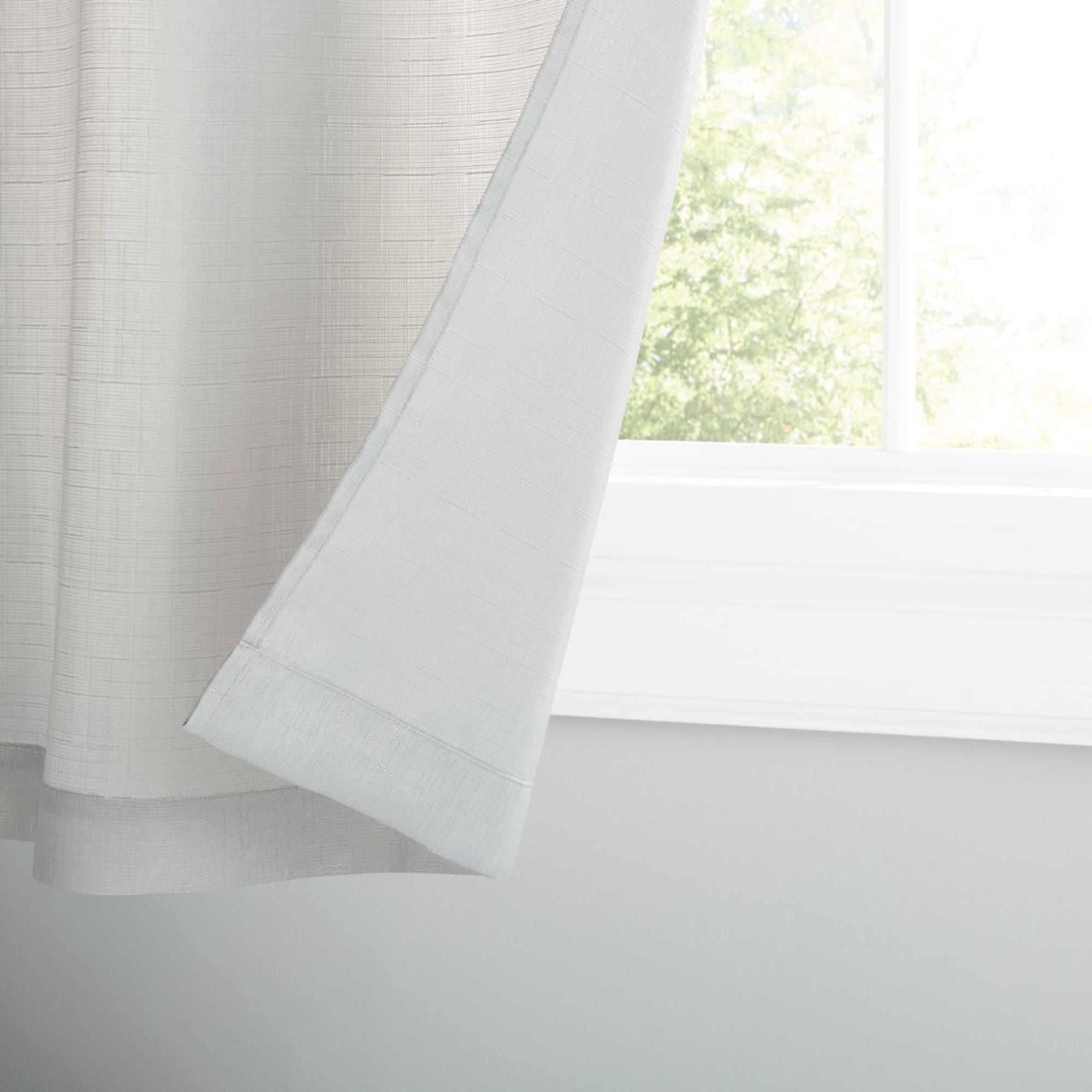 Estate View™ Ladner Light Filtering Grommet Top Curtain Panel Pair, 38"x96", Dove Grey