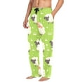 thumbnail image 2 of Cute Cartoon Sheep Men's Pajama Pants Cotton Long Sleepwear Lounge Pants 2XL, 2 of 7