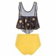 thumbnail image 3 of Bikini de dos piezas con parte superior e inferior con tirantes de cintura alta para mujer Adepaton FLD-4477, 3 of 5