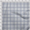 thumbnail image 4 of oneOone Rayon Dusty Blue Fabric Check Sewing Material Print Fabric By The Yard 56 Inch Wide, 4 of 4