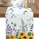thumbnail image 3 of Camino de mesa de flores y mariposas, mantel de lino y algodón, cubierta de lujo para cocina y cena, decoración de fiesta de boda, Primavera, 3 of 5
