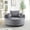 Chenille Gray, variant on FFH 55" Corduroy Swivel Chair, Round Lounge Chair Accent Chair, Beige