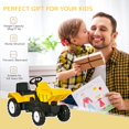 thumbnail image 3 of Yellow Pedal Ride-On Excavator for Play – Durable Construction Toy with Bucket, 34.6" L, 77lb Capacity, Indoor/Outdoor Fun, 3 of 7