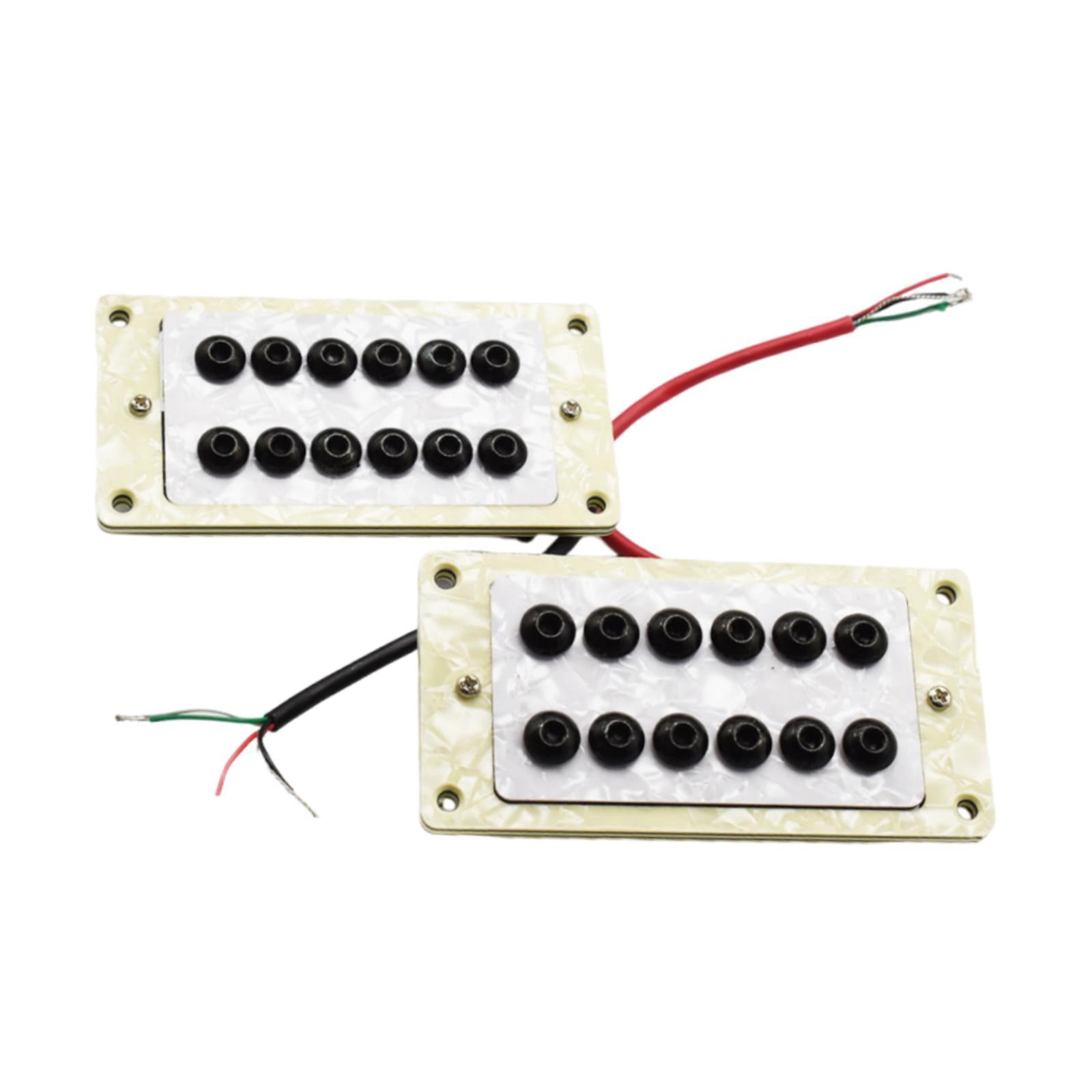 LeeQinersw Electric Guitar Humbucker Pickup Spare Part Replacement Compact Professional Easy to Install Musical Instrument Accessories Neck and Bridge