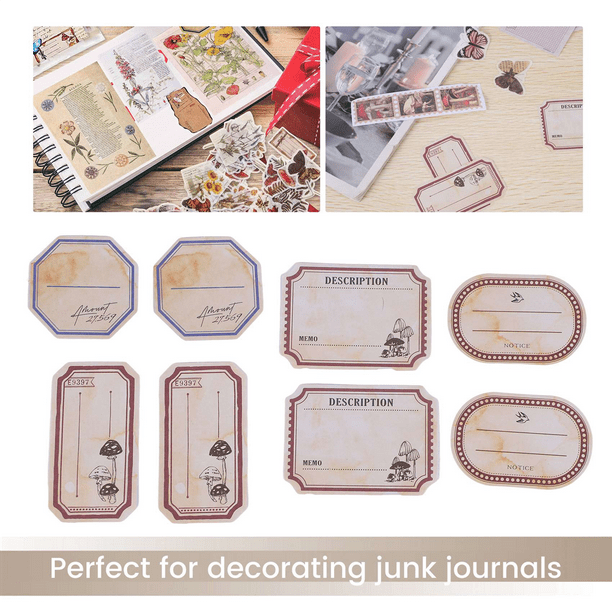 Aesthetic Scrapbook Kit Vintage Junk Journal Kit with Journaling  /Scrapbooking Supplies Retro DIY Scrapbook Paper Planner Stickers  Stationery for Teen Girl Kid Gift Journal 
