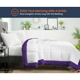 thumbnail image 2 of SGI Microfiber Comforter Set Super King Plus Size Purple Two Tone Style 3 PC, 2 of 5
