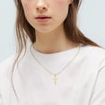 thumbnail image 3 of APSVO 18K Gold Plated Cross Necklaces for Women Cross Pendant Chain Catholic Religious Christian First Communion Birthday Graduation Mothers Day Jewelry Gifts Teen Her Mom Adults Age Ideas, 3 of 6