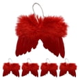 thumbnail image 4 of 5 adornos colgantes de plumas, alas de ángel, adornos colgantes de plumas de ángel Rojo, 4 of 8