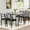 Gray, variant on COZONY 5-Piece Dining Table Set, Space-Saving Kitchen Table with Upholstered Chairs, Compact for Small Spaces