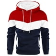 thumbnail image 4 of SUYIDA Men's Pullover Hoodie Sweatshirt Zip Up Hooded Jacket Contrast Design Long Sleeve Casual Athletic Streetwear Top Warm Comfortable Outerwear for Everyday Wear Travel and Leisure, 4 of 4