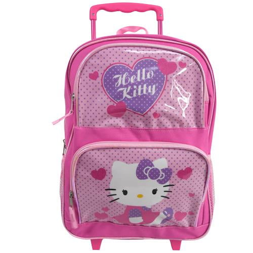 Hello Kitty 16" Rolling/Roller Backpack