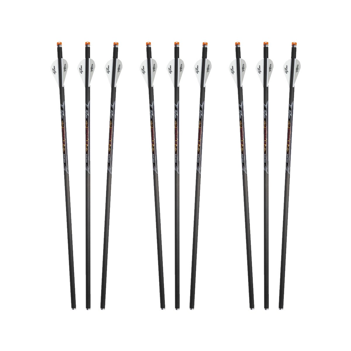 EXCALIBUR Diablo 18in Illuminated Carbon 3×3 Pack Crossbow Arrows (22DV18IL-3-x3-BUNDLE)