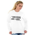 thumbnail image 5 of Unicorns Are Lame Said Nobody Ever Women Crewneck Sweatshirt Brisco Brands S, 5 of 6