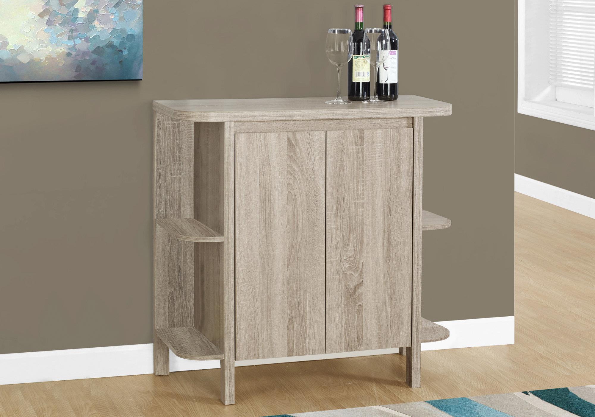 Monarch Specialties - Home Bar - 36" High / Cappuccino with Bottle / Glass Storage - image 3 of 4