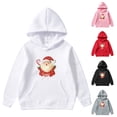 thumbnail image 4 of Girls Hoodies Santa Claus Print Christmas Sweatshirt For Boys Casual Long Sleeve Crewneck Pullover With Pocket White 11-12 Years, 4 of 4