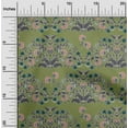 thumbnail image 1 of oneOone Organic Cotton Poplin Twill Fabric Leaves & Floral Block Print Fabric By The Yard 42 Inch Wide, 1 of 4