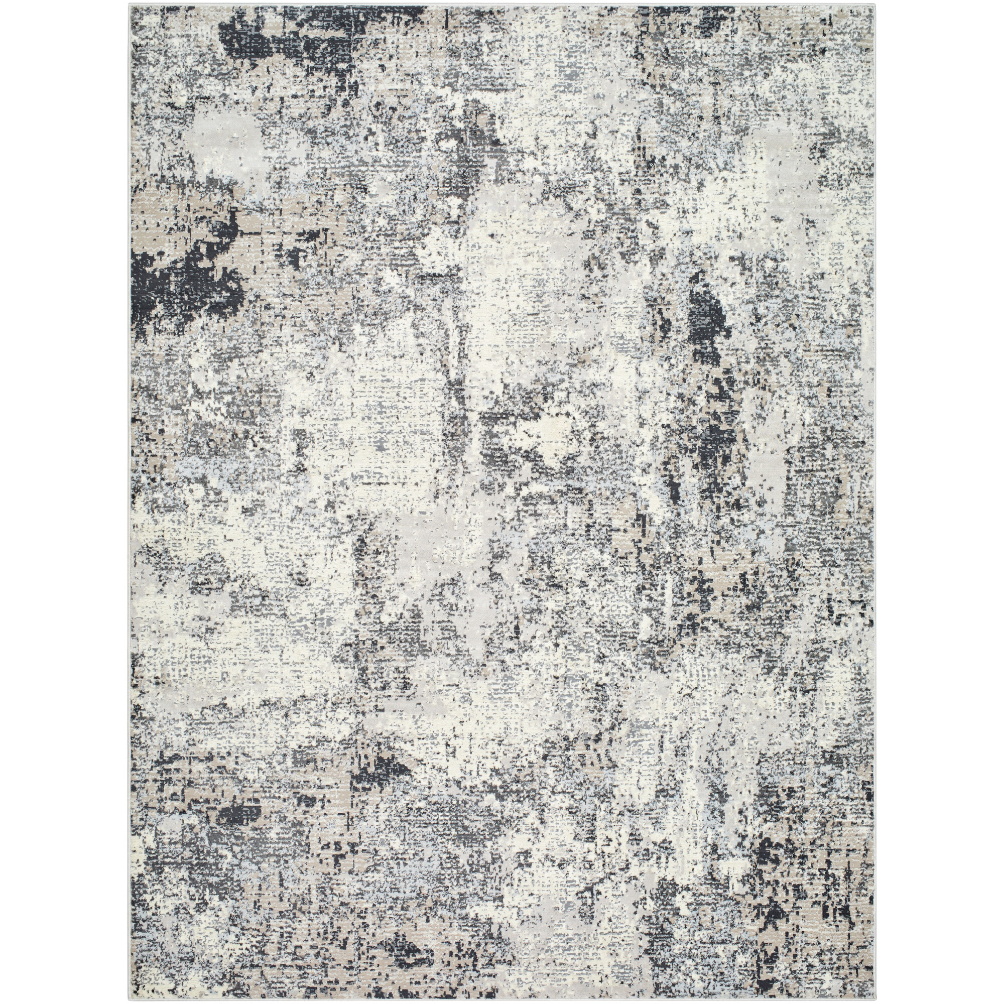 Artistic Wavers Marbella Area Rug, 6'7" x 9', Charcoal/Light Gray