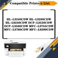 thumbnail image 2 of Replacement for TN-258XL TN258XL TN-258 TN258 Toner Cartridges Compatible for Brother HL-L3240CDW HL-L3280CDW HL-L8240CDW DCP-L3520CDW DCP-L3560CDW MFC-L3755CDW Printers, 2 of 7