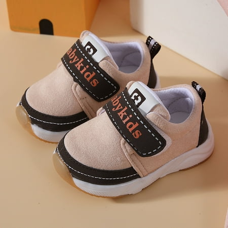 

Toyella Spring And Autumn Non-Slip Soft-Soled Baby Shoes Children s Shoes Women s Breathable Shoes Khaki 12cm