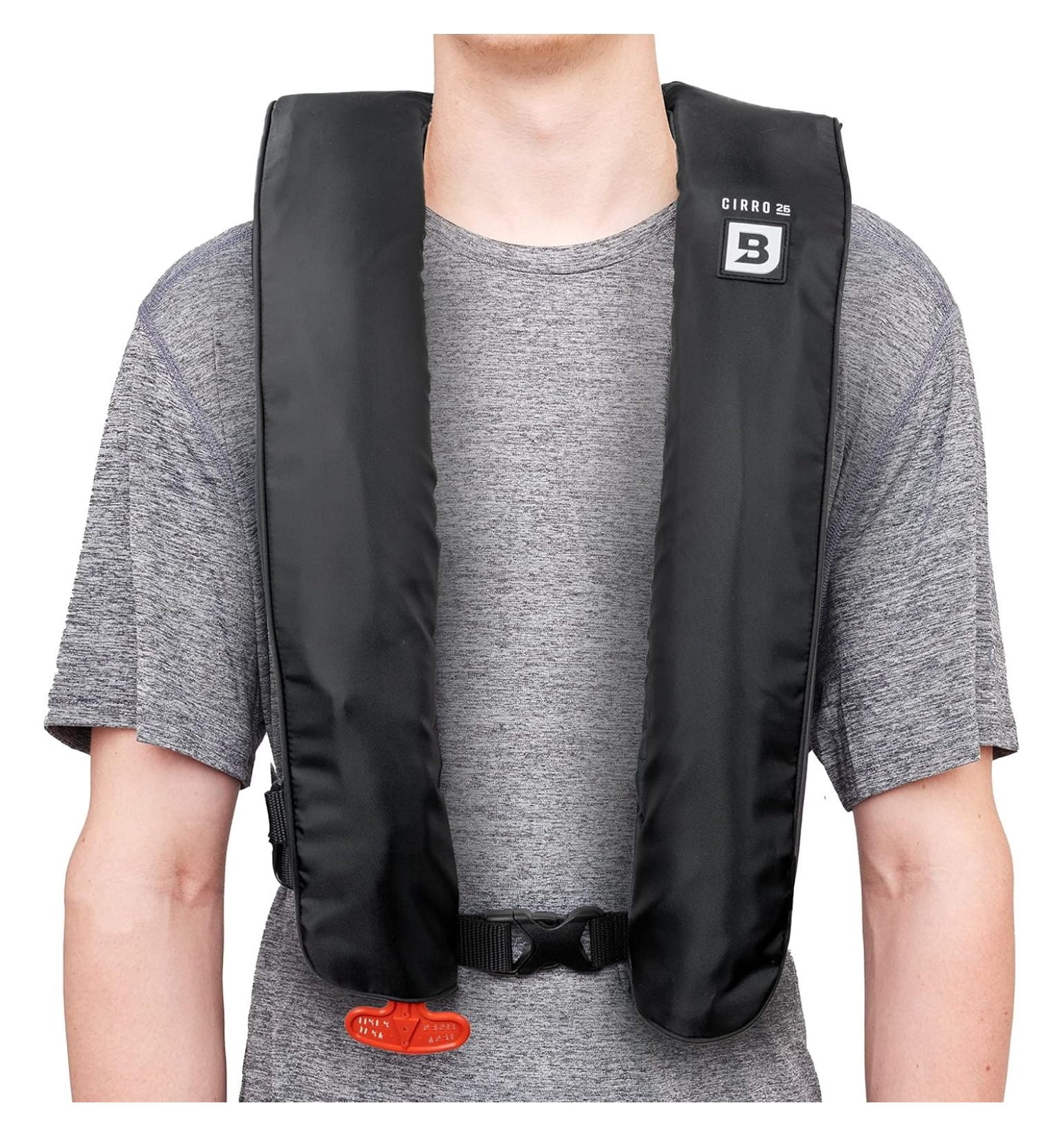 Cirro 26 Automatic/Manual Inflatable Life PFD for Adults ( Black) | US Guard (USCG) Approved Self Inflating Life Vest Preserver