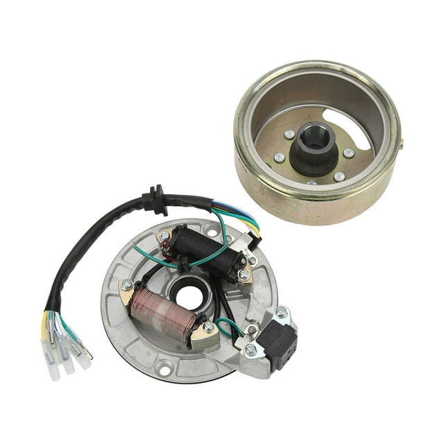 Magneto Stator Volant Rotor Kit, Pièces de Moteur en Aluminium Durable Cuivre Bonne Performance Robuste pour 90cc 110cc 125cc 140cc ATV Aller Kart