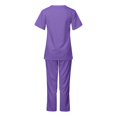 thumbnail image 3 of FrzhBrz Scrubs Set for Women V Neck Classic Medical Scrub Top and Lounge Pants Modern Pocketed Easy Care Uniform, 3 of 3